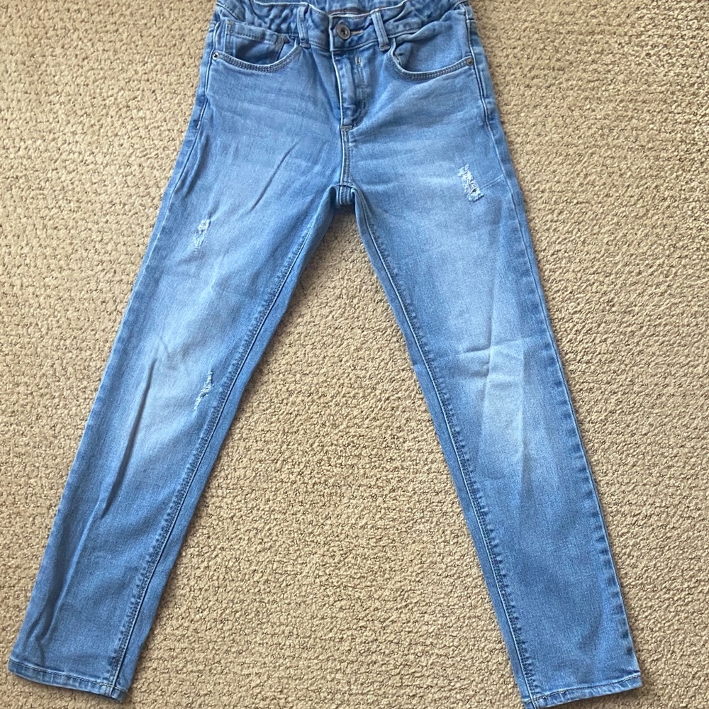 Zara Light Blue Straight Leg Jeans